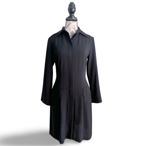 Club Monaco Dresses & Skirts - 🇨🇦 Vintage 90s Club Monaco Black Shirt Dress Minimalist Size Small